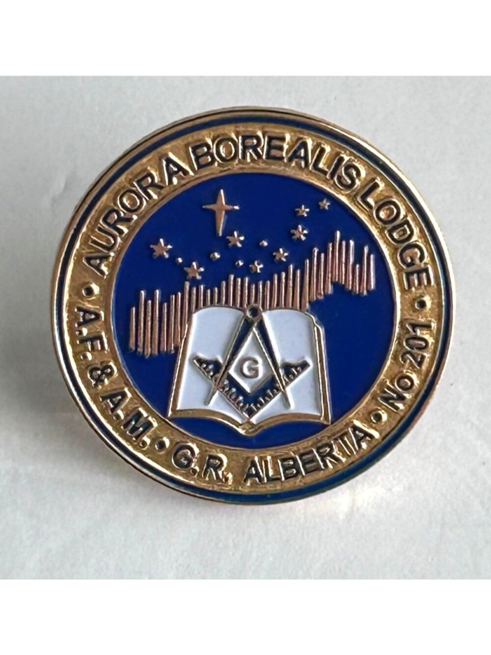 Masonic Freemasonry Freemason Crest Mason Aurora Borealis Lodge No 201 Lapel Pin